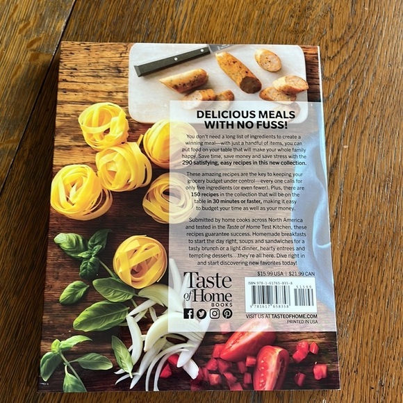 NEW Taste of Home 5 Ingredient Recipe Cookbook - Picture 3 of 7